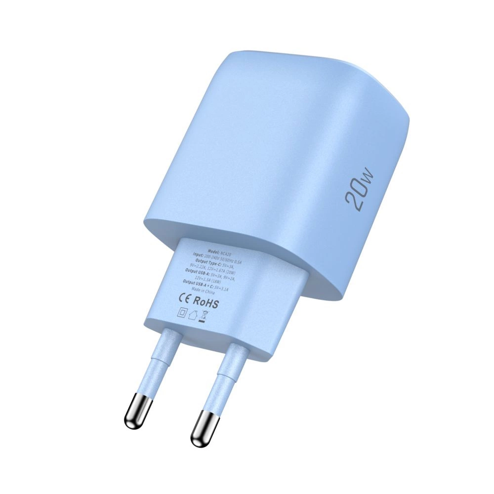 Tech-Protect NCA20 PD 20W QC3.0 USB-A / USB-C Wall Charger - Blueeng