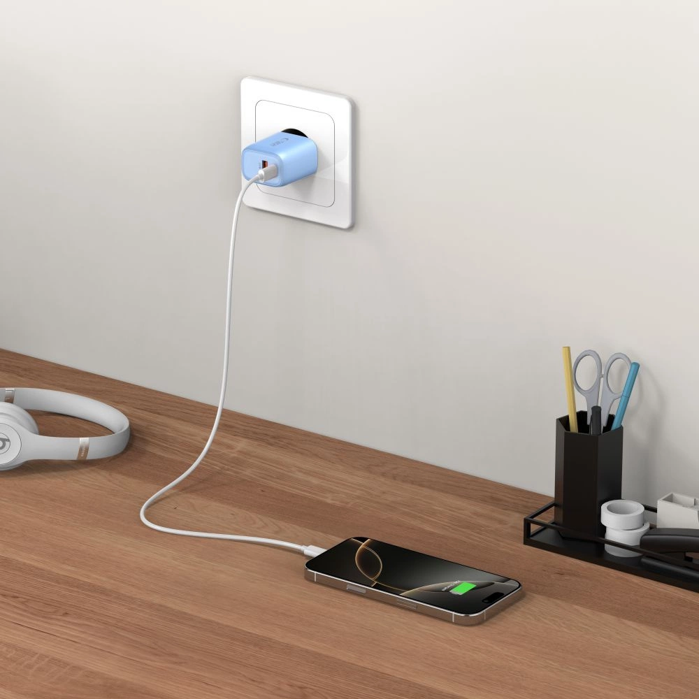 Tech-Protect NCA20 PD 20W QC3.0 USB-A / USB-C Wall Charger - Blueeng