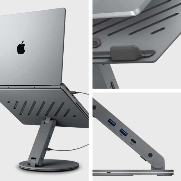 Spigen LD204H Stand + Hub 6-in-1 - Grayeng