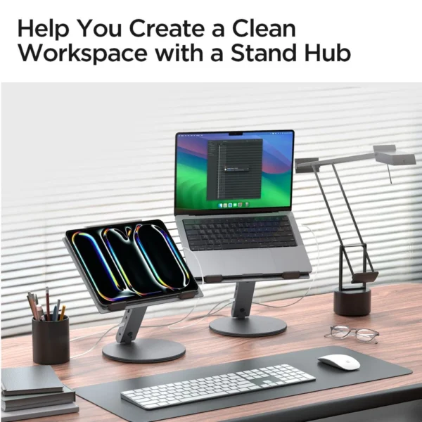 Spigen LD204H Stand + Hub 6-in-1 - Grayeng