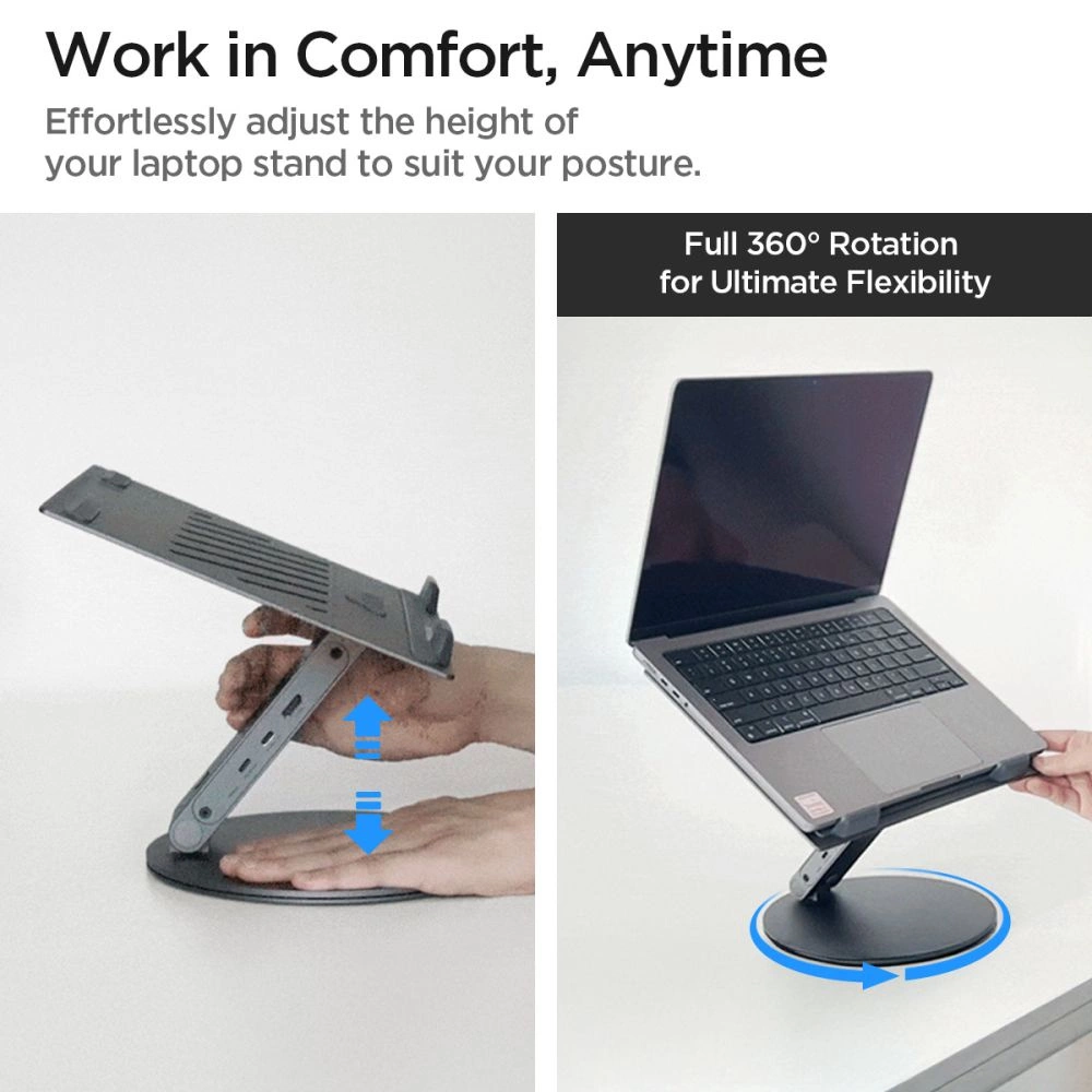 Spigen LD204H Stand + Hub 6-in-1 - Grayeng