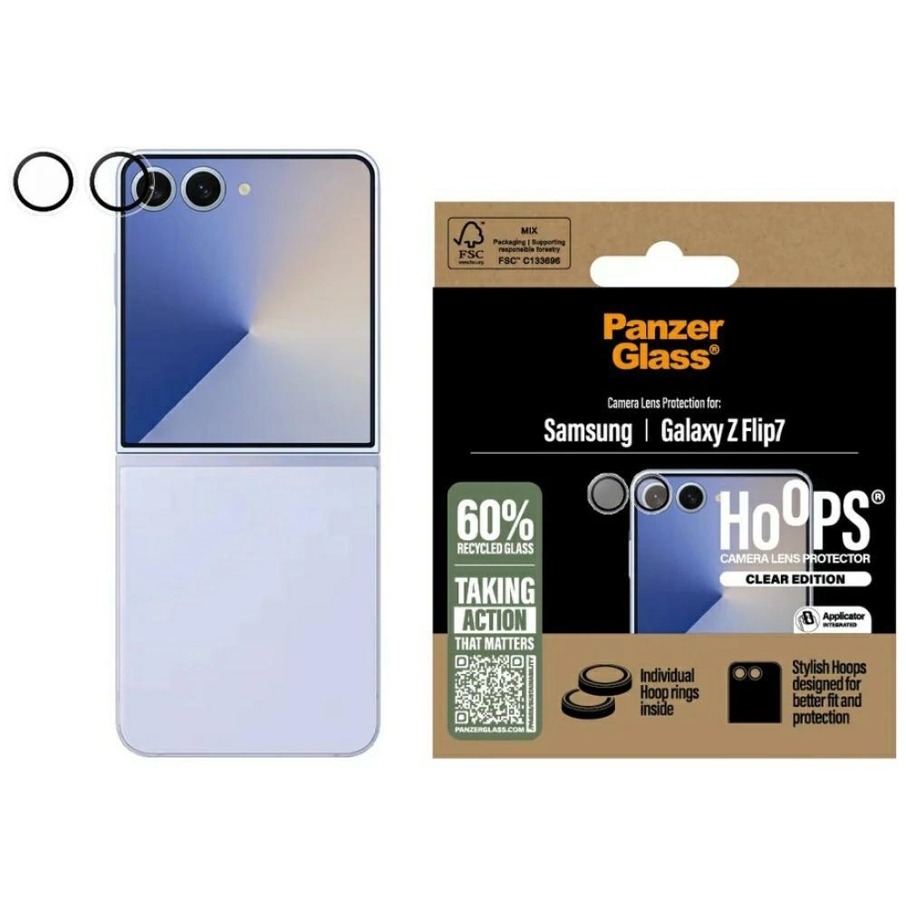PanzerGlass Hoops Tempered Glass Lens Cover for Samsung Galaxy Z Flip7eng
