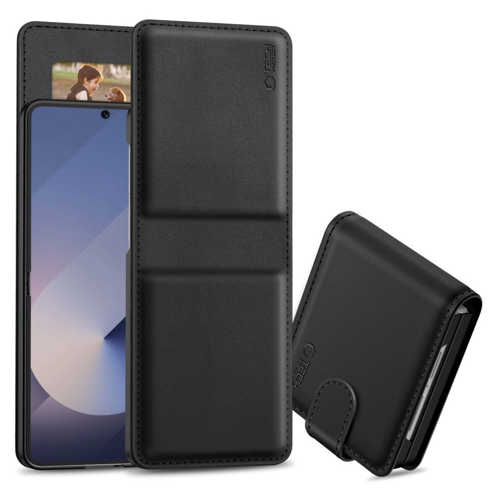 Tech-Protect Wallet Case for Samsung Galaxy Z Flip 6 / 7 Fe - Blackeng
