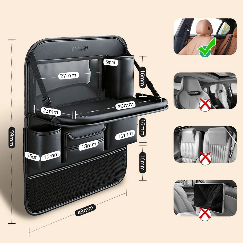 197548_7 Tech-Protect UCA100 Car Organizer - Blackeng