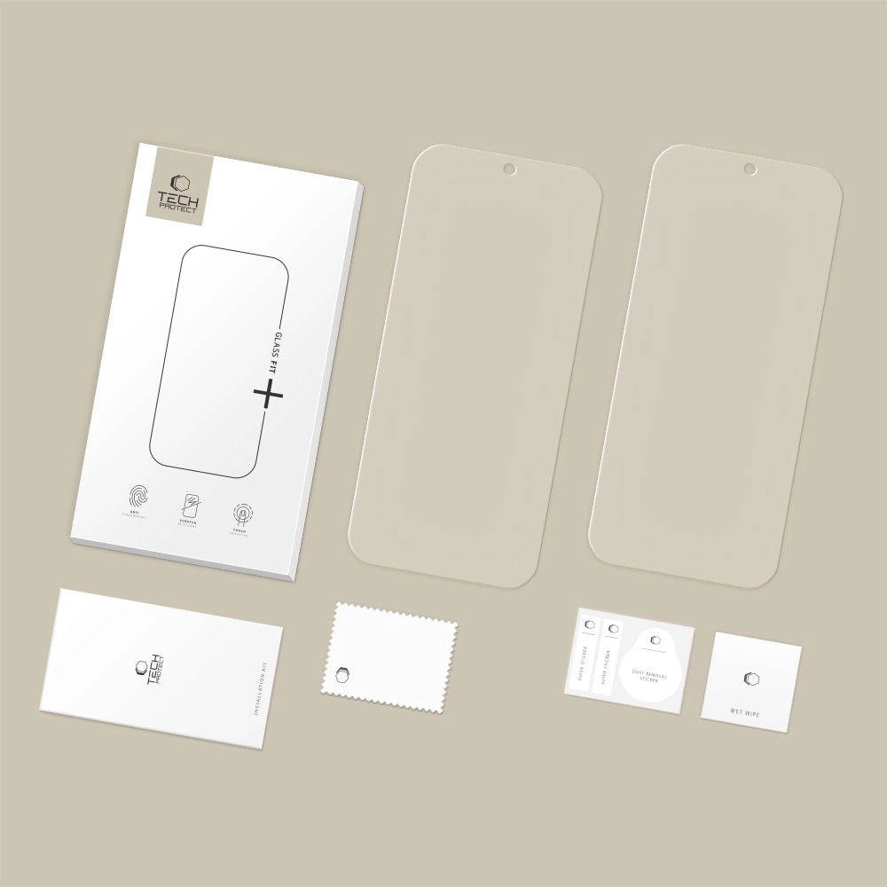 Tech-Protect Glass Fit+ 2-pack tempered glass for Google Pixel 9 / 9 Pro / 10 / 10 Pro - transparenteng
