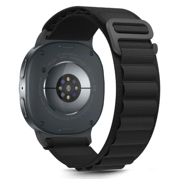 Tech-Protect Nylon Stripe Strap for Samsung Galaxy Watch 40/44/46 mm - Blackeng