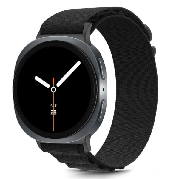 Tech-Protect Nylon Stripe Strap for Samsung Galaxy Watch 40/44/46 mm - Blackeng
