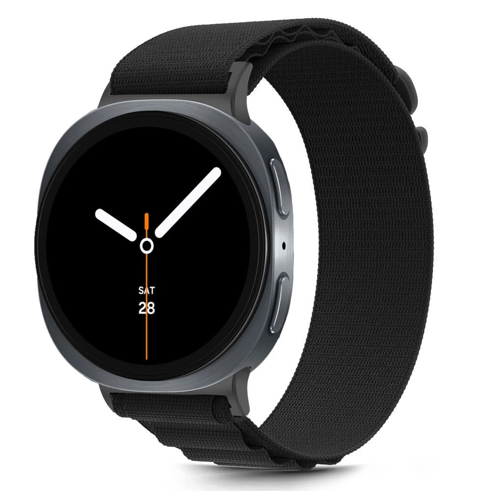 Tech-Protect Nylon Stripe Strap for Samsung Galaxy Watch 40/44/46 mm - Blackeng