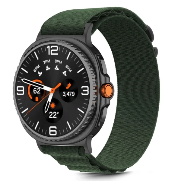 Tech-Protect Nylon Stripe Strap for Samsung Galaxy Watch 40/44/46 mm - Greeneng