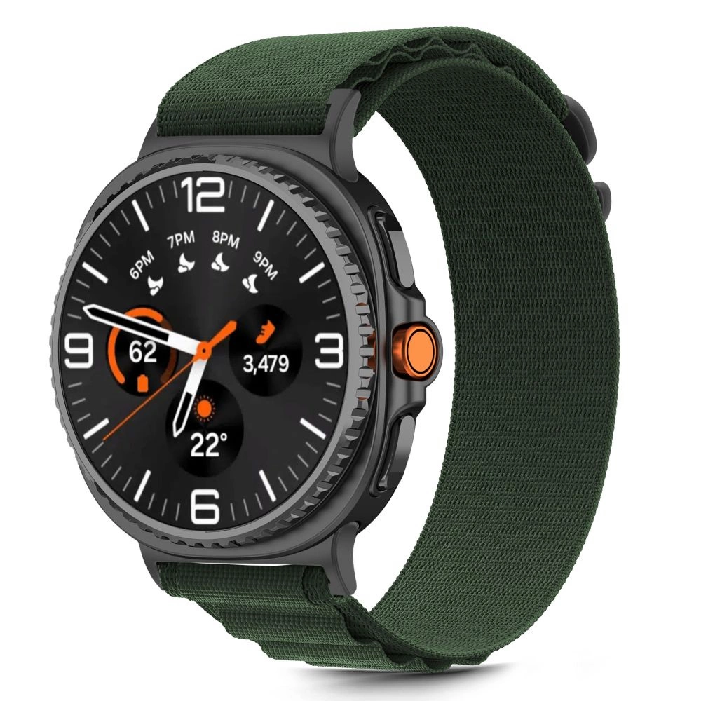 Tech-Protect Nylon Stripe Strap for Samsung Galaxy Watch 40/44/46 mm - Greeneng