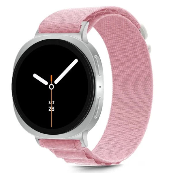 Tech-Protect Nylon Stripe Strap for Samsung Galaxy Watch 40/44/46 mm - Pinkeng