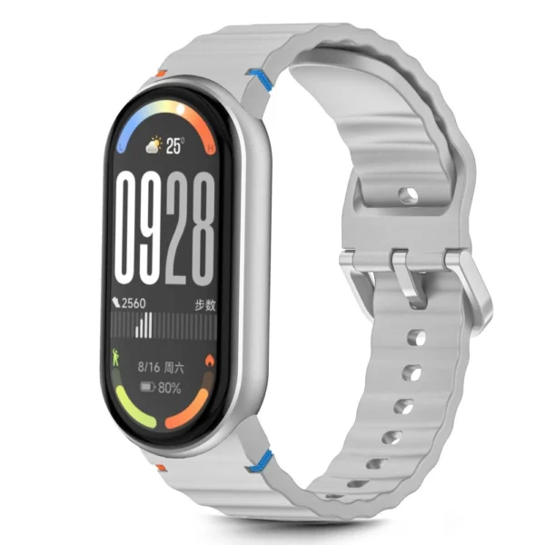 Tech-Protect Silicone Sport Strap for Xiaomi Smart Band 8 / 9 / 10 / NFC - Grayeng