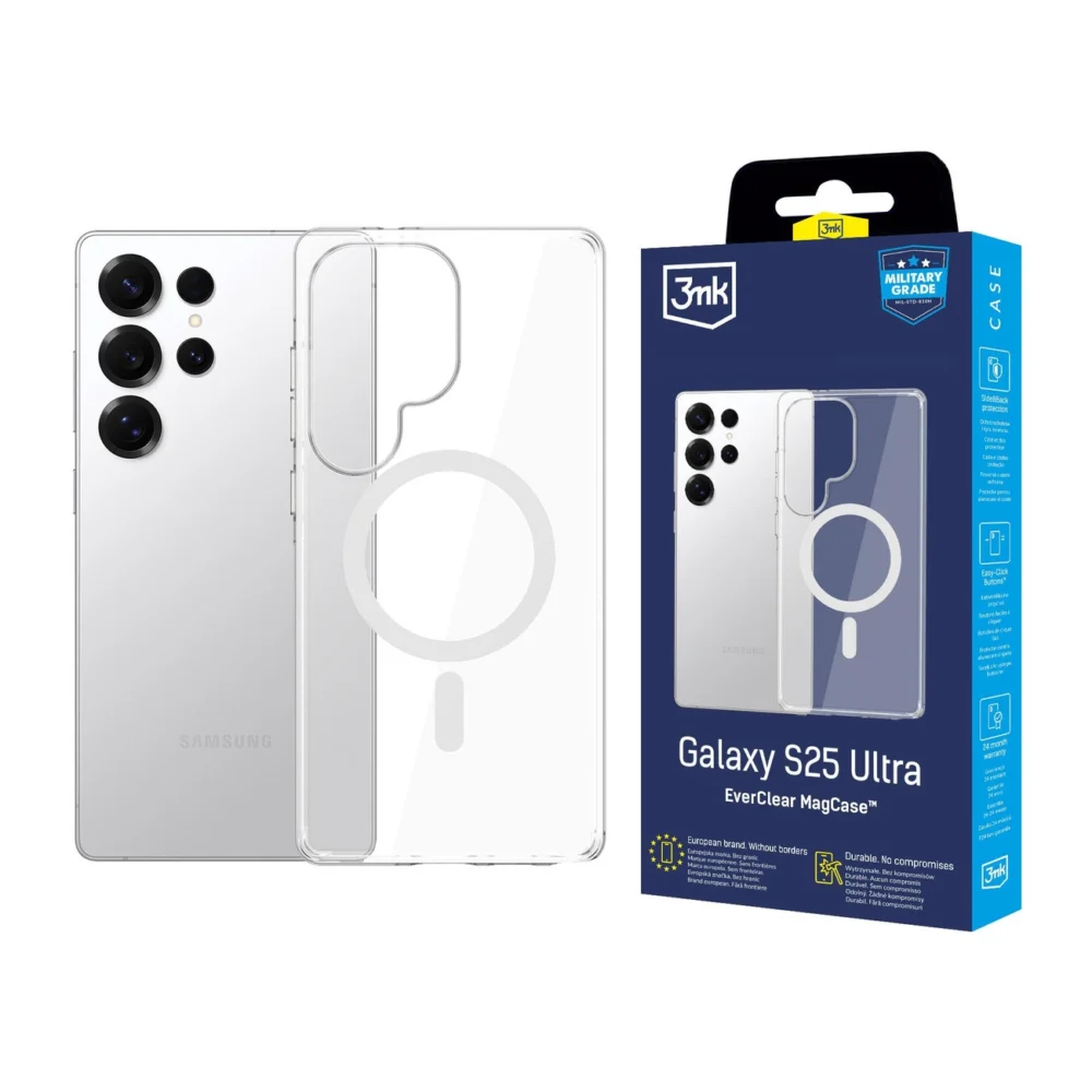 3mk EverClear MagCase for Samsung Galaxy S25 Ultra - transparenteng