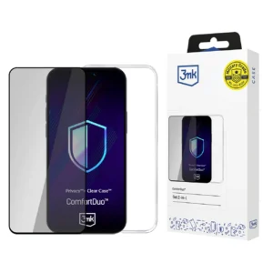 3mk ComfortDuo Privacy Clear protective case + privacy glass for iPhone 16 Pro - transparenteng