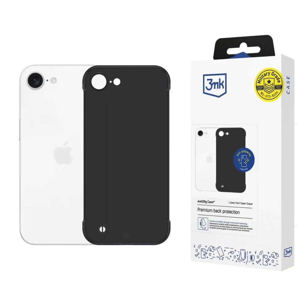 3mk Just20g Matt Case for Apple iPhone 16E - Matte Blackeng