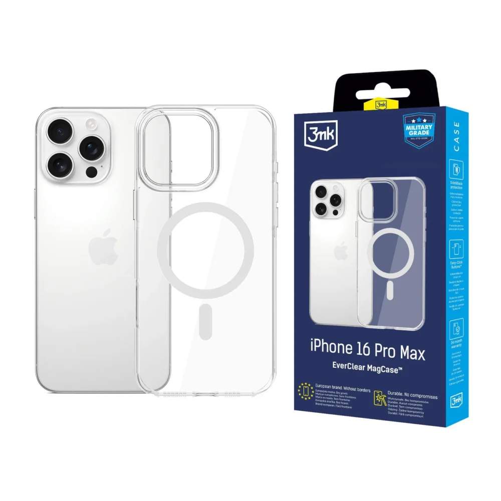 3mk EverClear MagCase for Apple iPhone 16 Pro Max - Transparenteng
