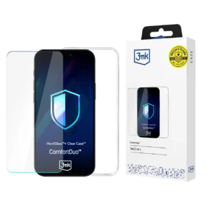 3mk ComfortDuo Clear protective set case + glass for iPhone 16 - transparenteng