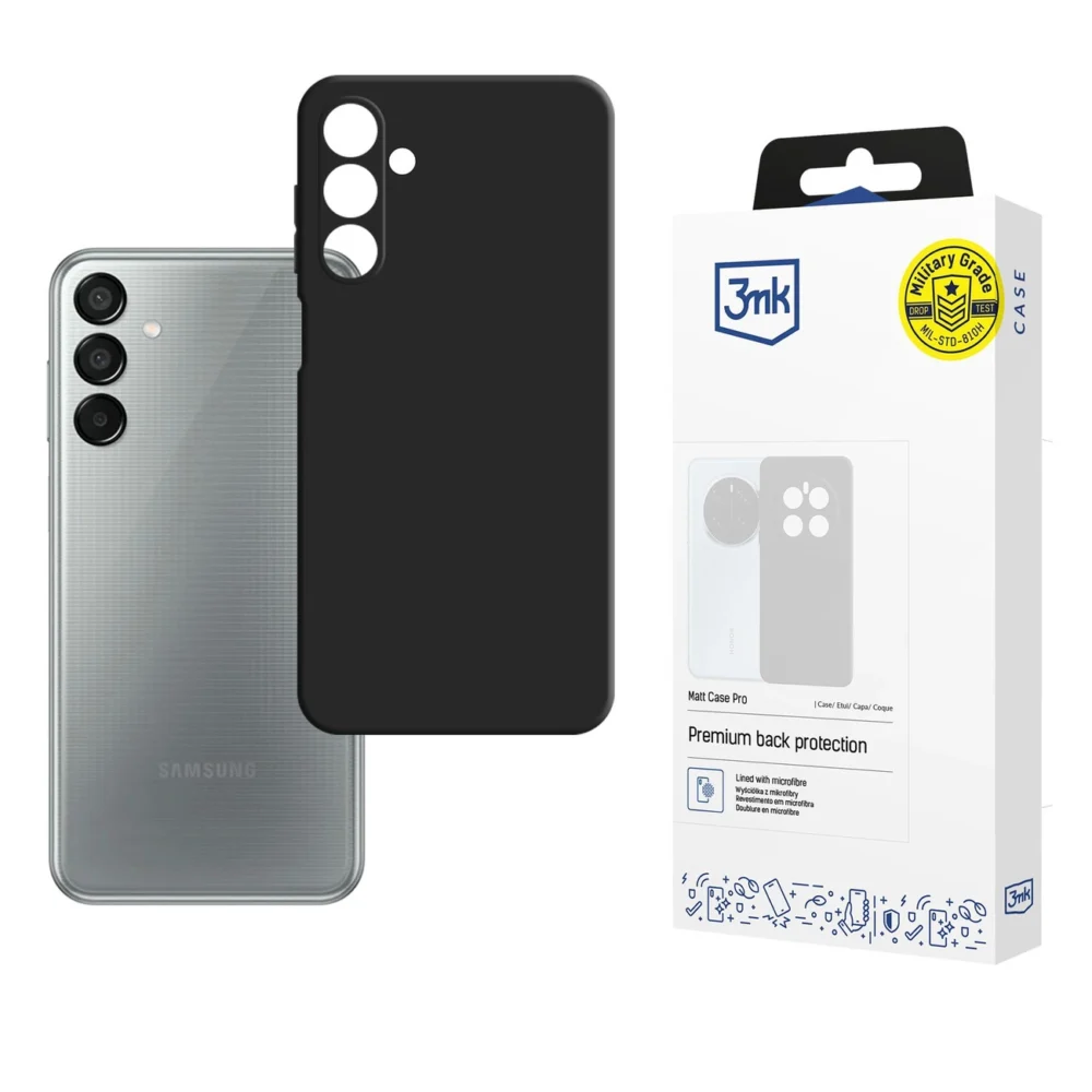 3mk Matt Case Pro for Samsung Galaxy M15 5G - Matte Blackeng