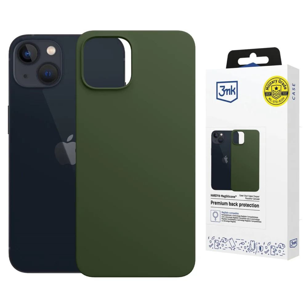 3mk Hardy MagSilicone Case for Apple iPhone 15 - Greeneng