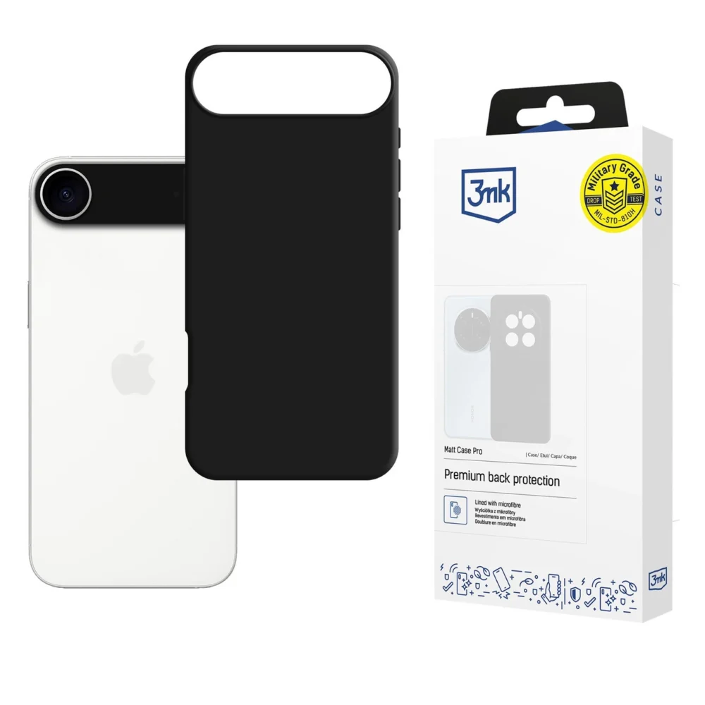 3mk Matt Case Pro for Apple iPhone 17 Air - Matte Blackeng