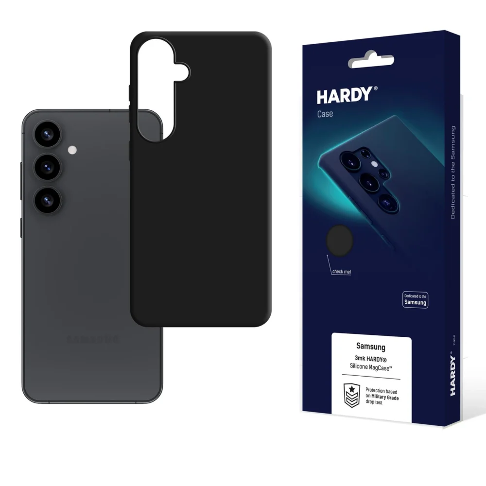 3mk Hardy MagSilicone Case for Samsung Galaxy S25+ - Blackeng