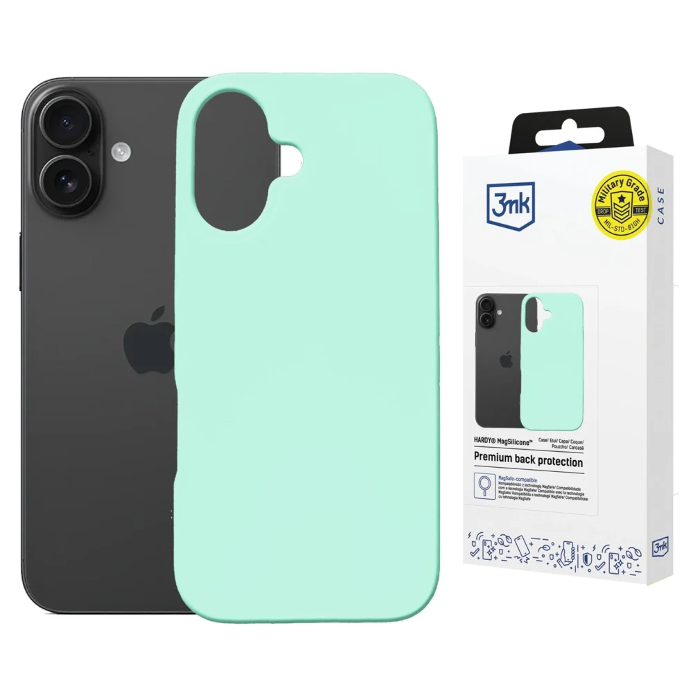 3mk Hardy MagSilicone Case for Apple iPhone 16 - Minteng