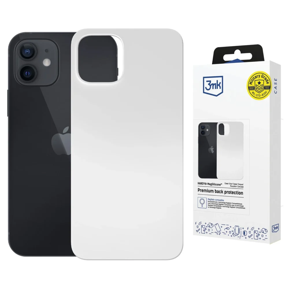 3mk Hardy MagSilicone Case for Apple iPhone 12 - Whiteeng