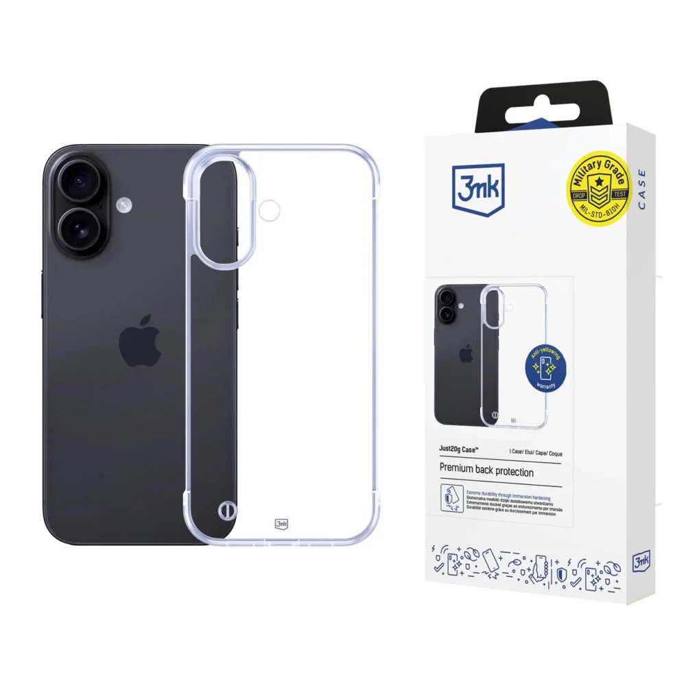 3mk Just20g Clear Case for Apple iPhone 16 - transparenteng