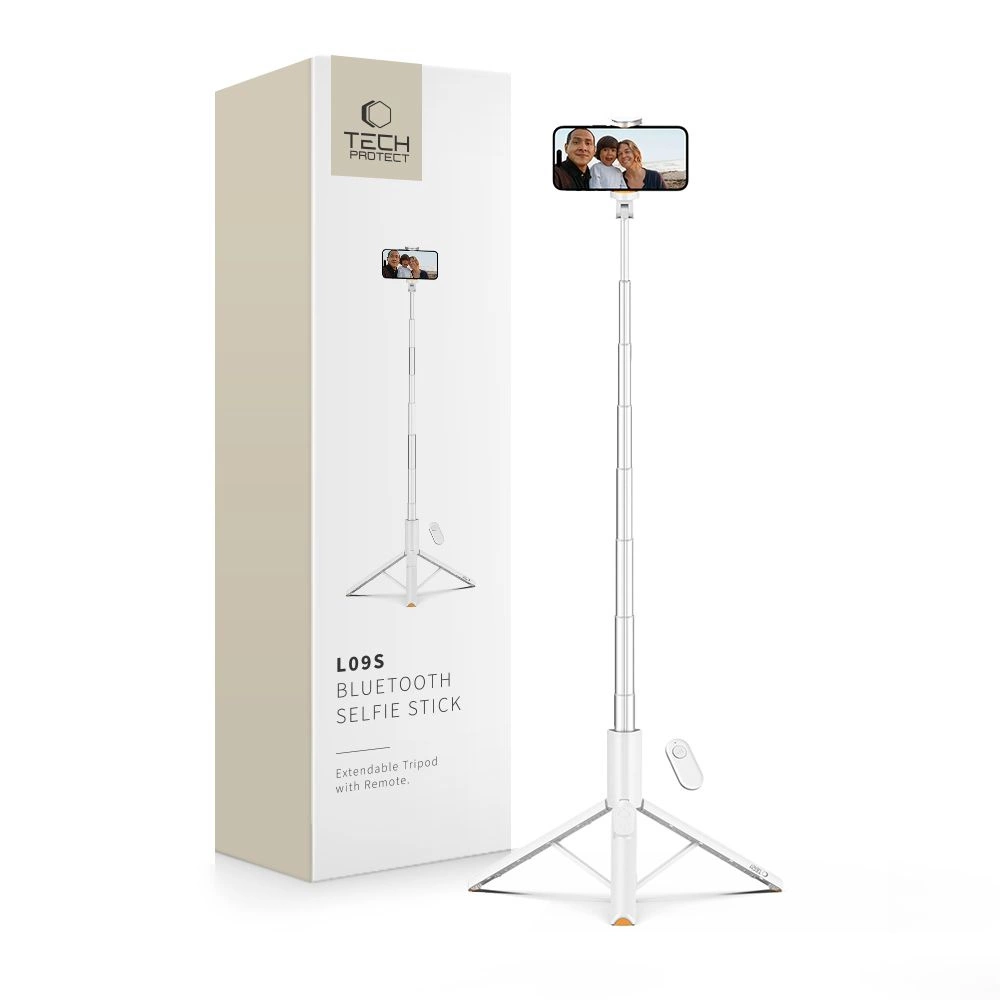 Selfie Stick Tech-Protect L09S with Tripod - Whiteeng