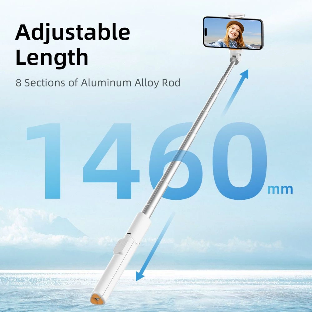 Selfie Stick Tech-Protect L09S with Tripod - Whiteeng