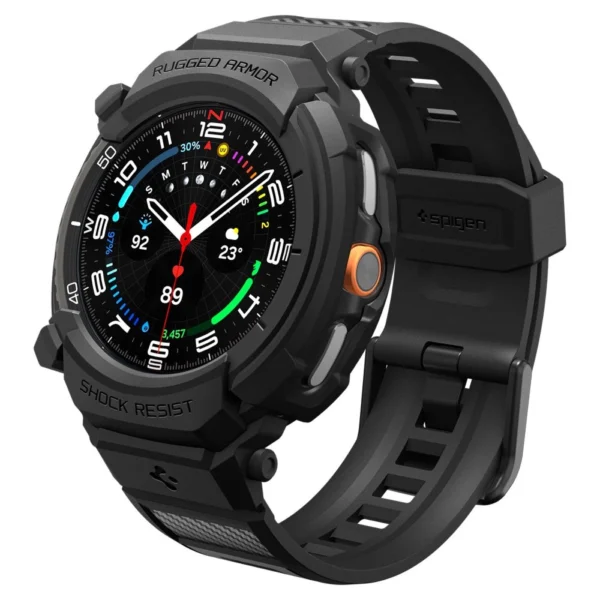 Spigen Rugged Armor Pro Strap for Samsung Galaxy Watch 8 Classic 46mm - Matte Blackeng