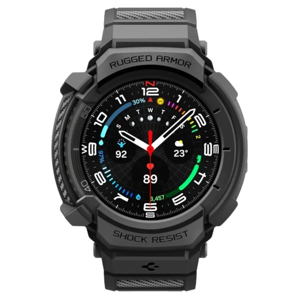Spigen Rugged Armor Pro Strap for Samsung Galaxy Watch 8 Classic 46mm - Matte Blackeng