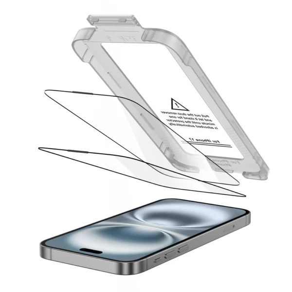 Tech-Protect Quick Set+ 2-pack tempered glass for iPhone 17 - blackeng