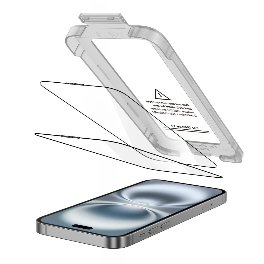 Tech-Protect Quick Set+ 2-pack tempered glass for iPhone 17 - blackeng