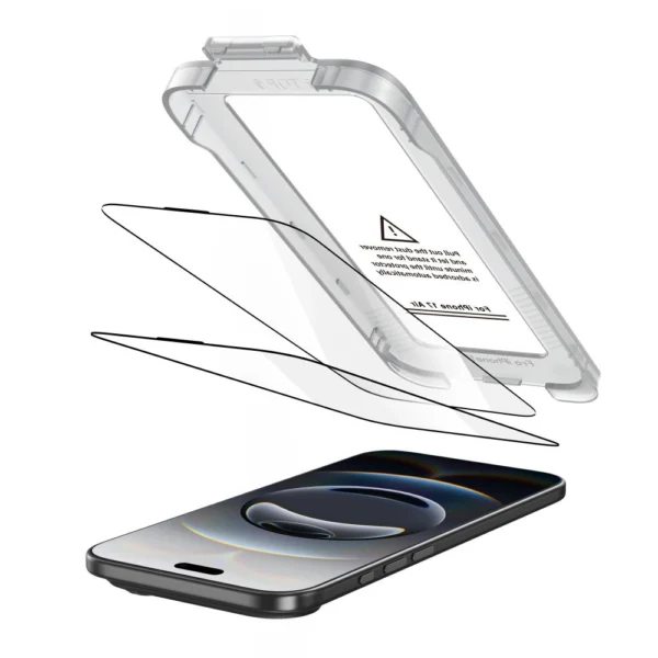 Tech-Protect Quick Set+ 2-pack tempered glass for iPhone 17 Air - blackeng