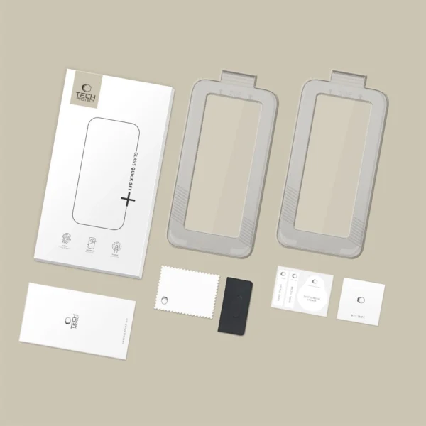 Tech-Protect Quick Set+ 2-pack tempered glass for iPhone 17 Pro - blackeng