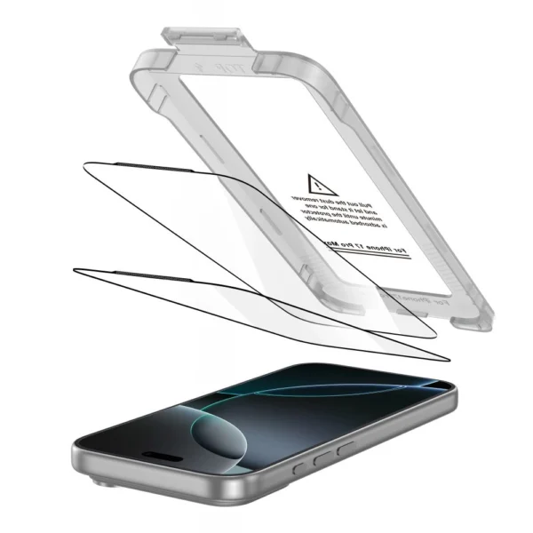 Tech-Protect Quick Set+ 2-pack tempered glass for iPhone 17 Pro Max - blackeng