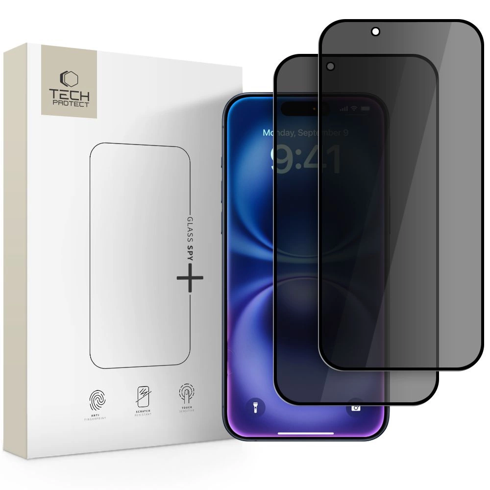Tech-Protect Glass Spy+ 2-pack privacy glass for iPhone 17 Aireng