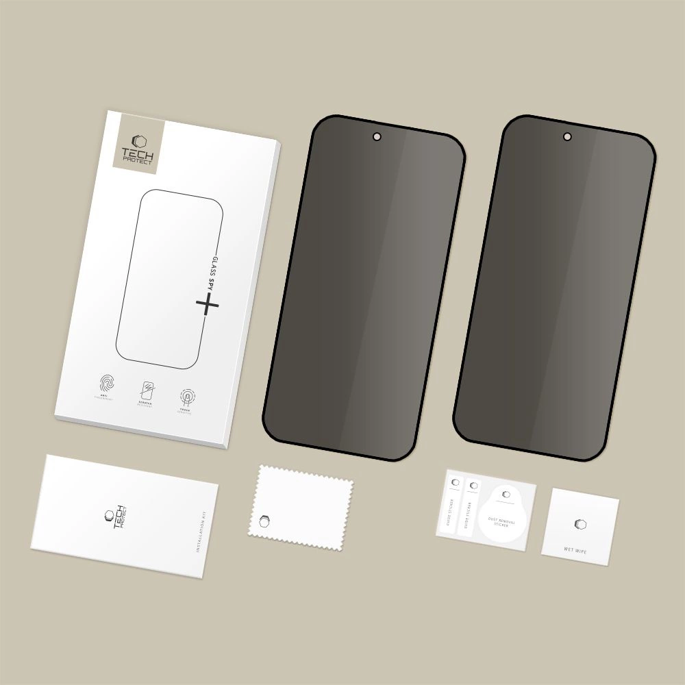Tech-Protect Glass Spy+ 2-pack privacy glass for iPhone 17 Aireng