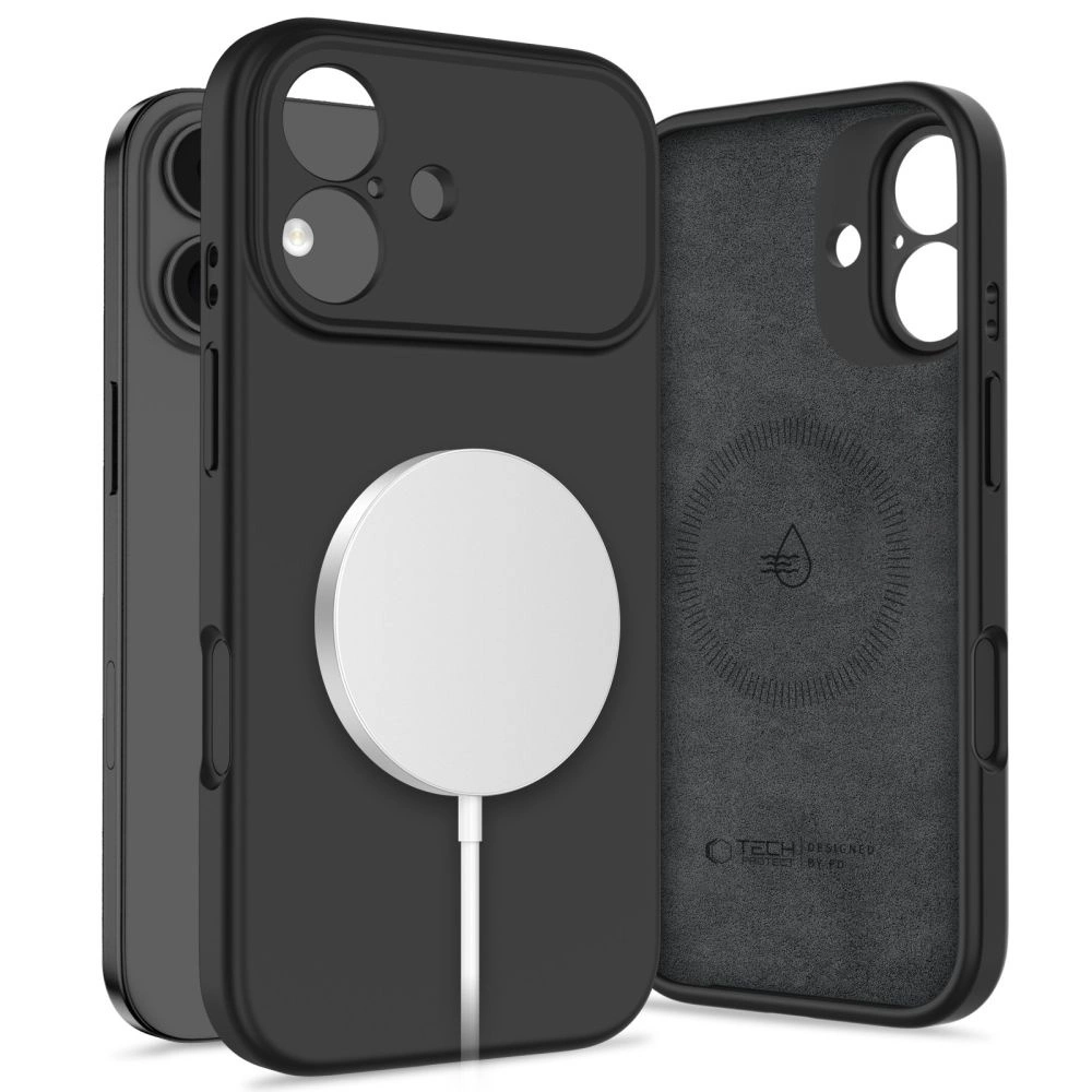 Tech-Protect Silicone MagSafe Case for iPhone 17 - Blackeng