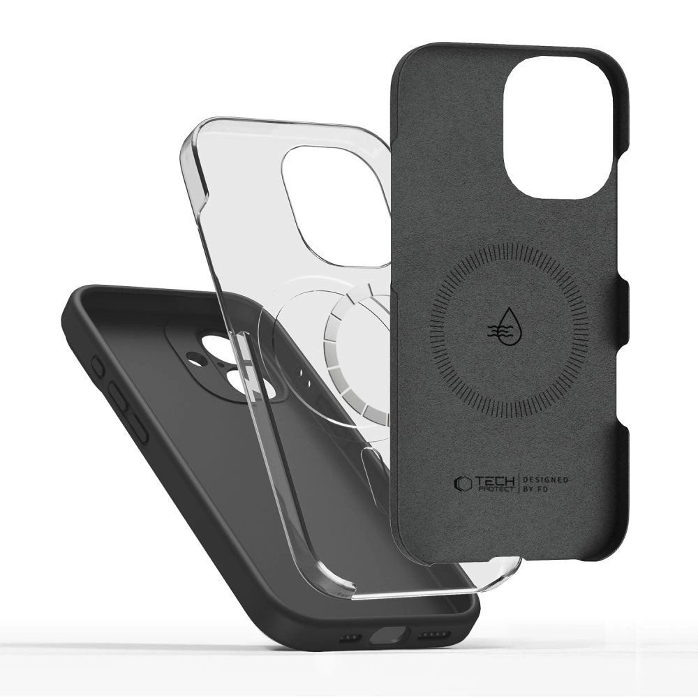 Tech-Protect Silicone MagSafe Case for iPhone 17 - Blackeng