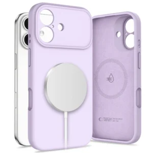 Tech-Protect Silicone MagSafe Case for iPhone 17 - Purpleeng