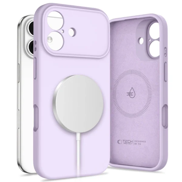 Tech-Protect Silicone MagSafe Case for iPhone 17 - Purpleeng