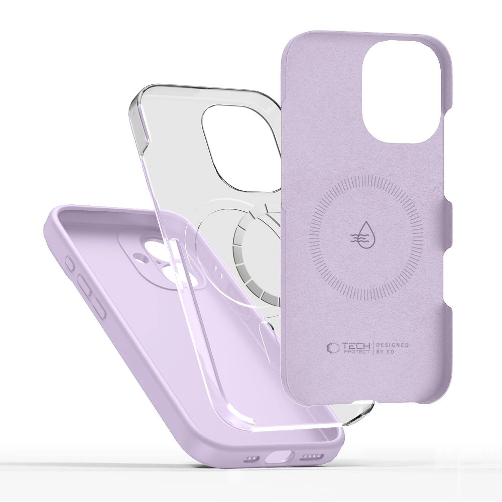 Tech-Protect Silicone MagSafe Case for iPhone 17 - Purpleeng