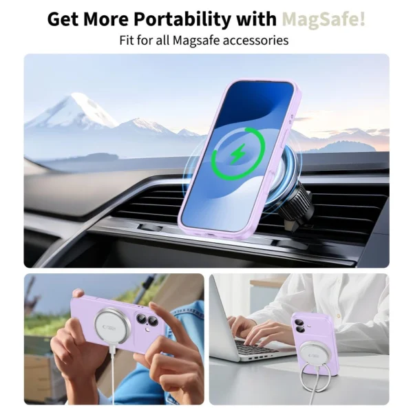 Tech-Protect Silicone MagSafe Case for iPhone 17 - Purpleeng