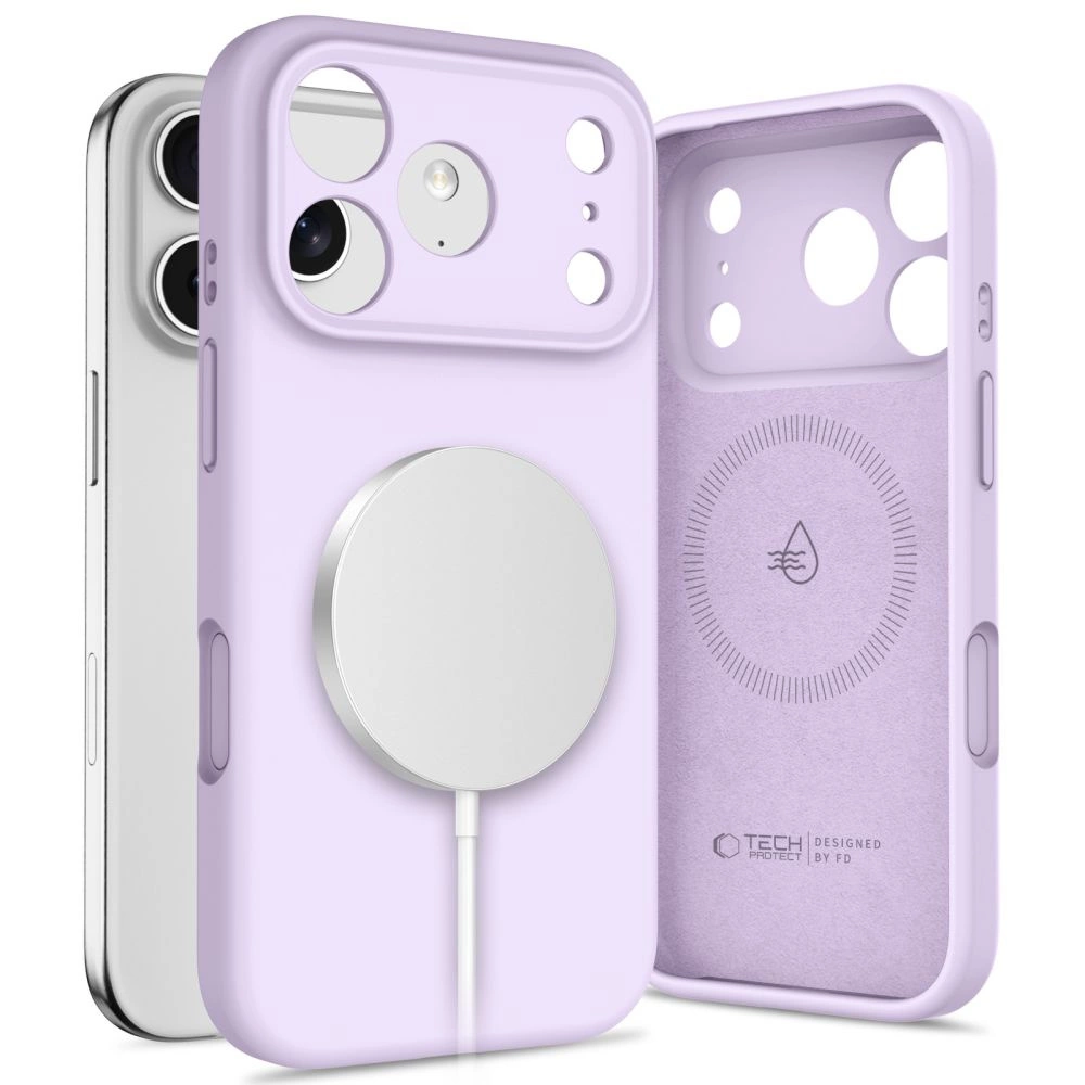 Tech-Protect Silicone MagSafe Case for iPhone 17 Pro - Purpleeng