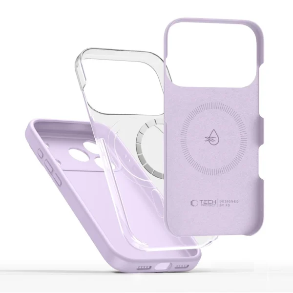 Tech-Protect Silicone MagSafe Case for iPhone 17 Pro - Purpleeng