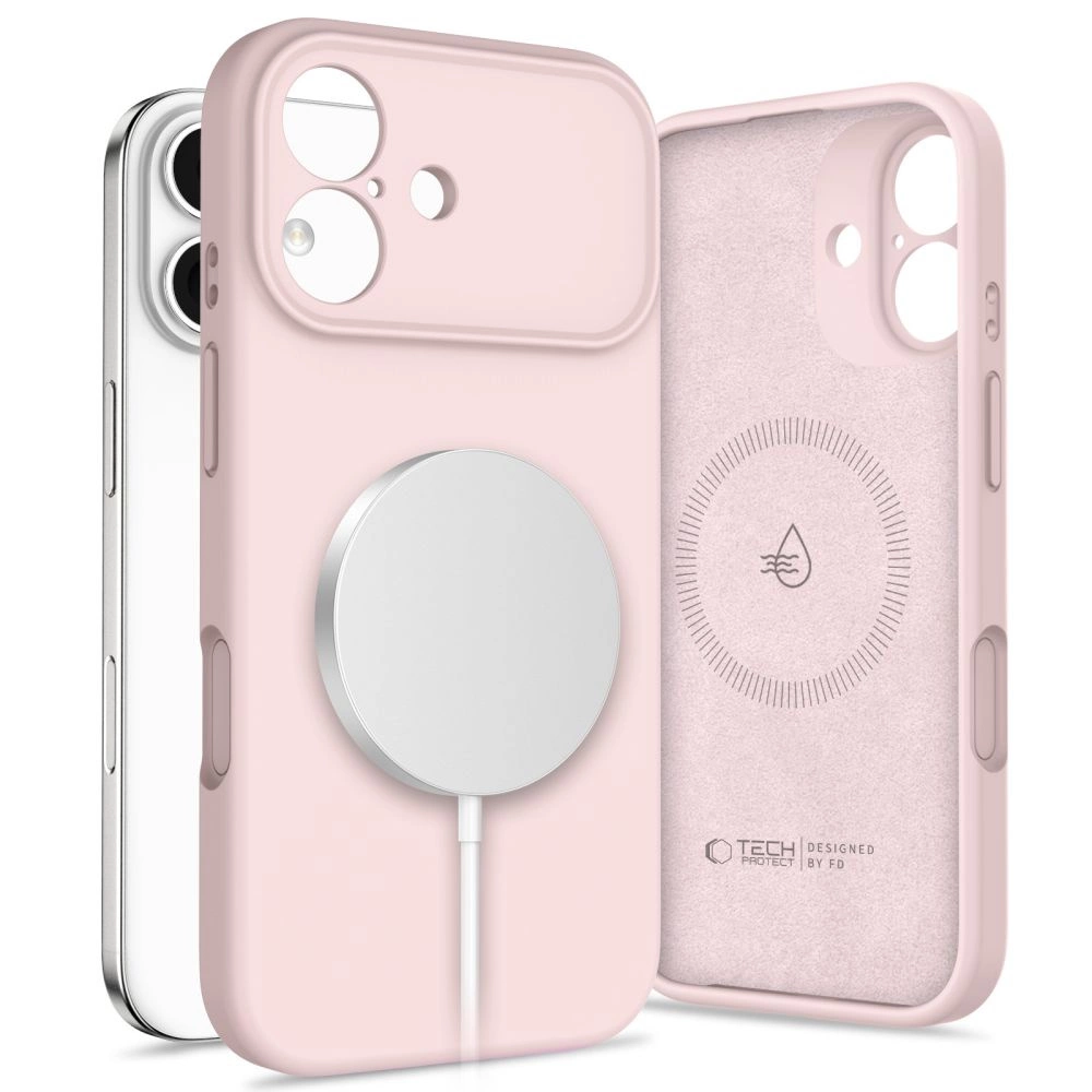 Tech-Protect Silicone MagSafe Case for iPhone 17 - Pinkeng