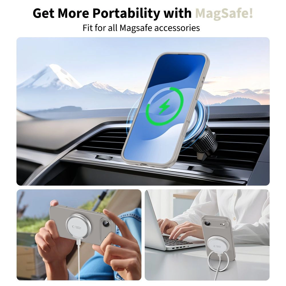 Tech-Protect Silicone MagSafe Case for iPhone 17 Air - Grayeng