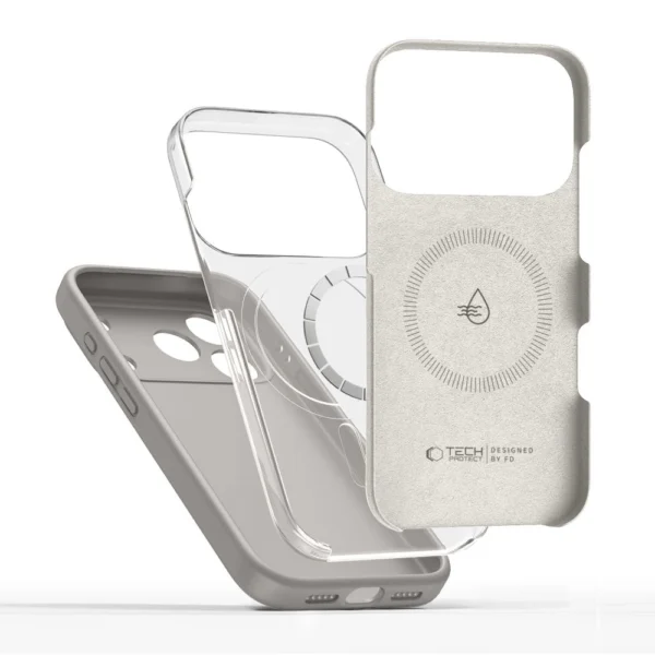 Tech-Protect Silicone MagSafe Case for iPhone 17 Pro - Grayeng